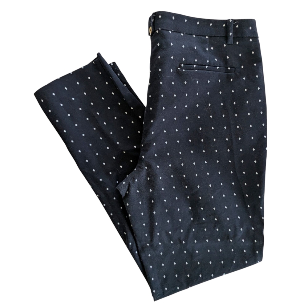 Anne Klein Navy Polka Dot Pants Size 10